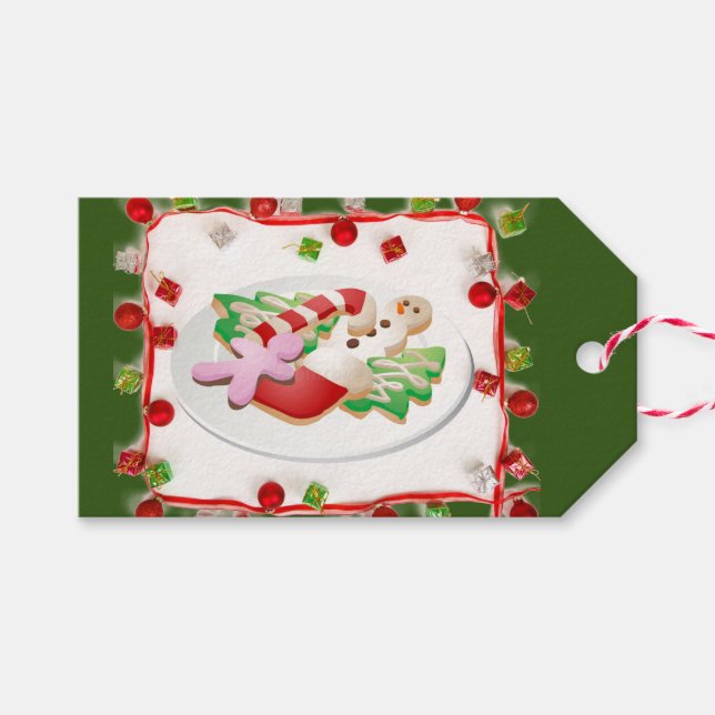 Tafel hausgemachter Weihnachtskekse Geschenkanhänger (Vorderseite (Horizontal))