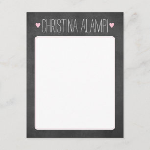 Tafel-Herz-personalisiertes Briefpapier Einladung