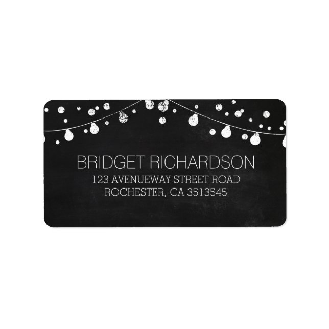 Tafel Hochzeitsmarke Adressaufkleber (Vorne)