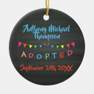 Tafel I wurde - Fahnen-Gewohnheit Name-Datum Keramikornament