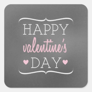Tafel Inspiriert Valentinstisch-Aufkleber Quadratischer Aufkleber