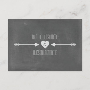 Tafel-inspirierte weiße Pfeile, die R.S.V.P. RSVP Karte