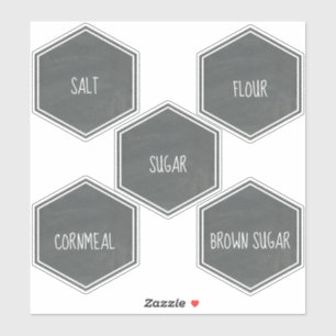 Tafel inspirierter Küchen-Kanister-Aufkleber Aufkleber