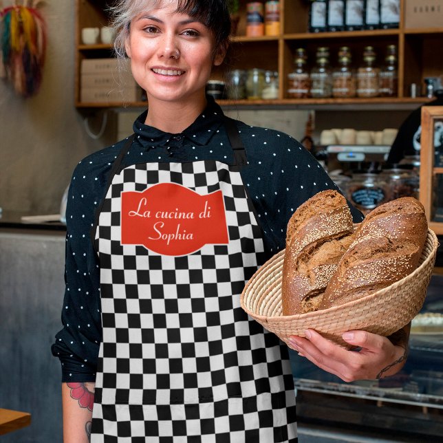 Tafel Italienische Küche Koch mit Name Schürze (Von Creator hochgeladen)