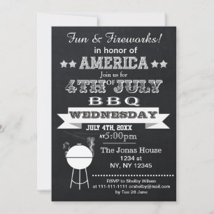 Tafel-Juli-4-BBQ-Urlaubsparty-Einladung Einladung