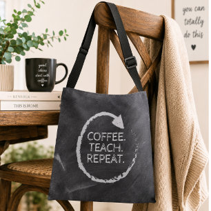 Tafel Kaffee Lehre Wiederholung Tragetaschen Mit Langen Trägern
