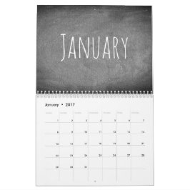 Tafel-Kalender-Schwarzweiss-Text 2017 Kalender