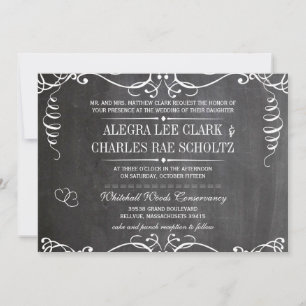Tafel Kreide Moderne Vintage-Typografie Einladung