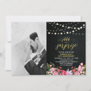 Tafel & Lichter Foto 50. Hochzeitstag Einladung