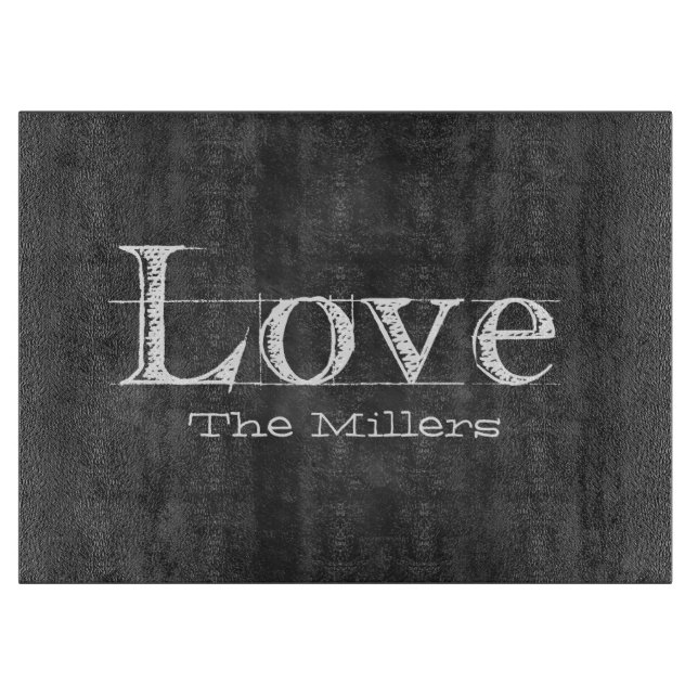 Tafel-Liebe-kundenspezifisches Glasschneiden-Brett Schneidebrett (Vorderseite)