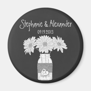 Tafel-Mason-Glas personalisiertes Geschenk Magnet