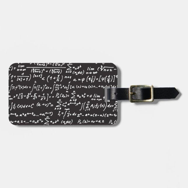 Tafel-Mathe-Gleichungen Gepäckanhänger (Vorderseite horizontal)