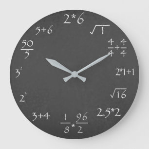 Tafel-Mathe-Zeit Große Wanduhr