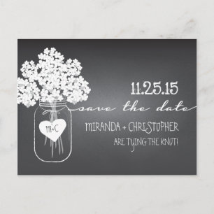Tafel-Maurer-Glas-Save the Date Postkarte