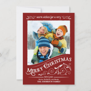 Tafel-Merry-Christmas-Foto-Flachkarte Feiertagskarte