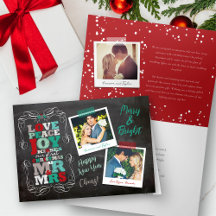 Tafel-Mistelzweig-Vintage 1. Weihnachtskarte