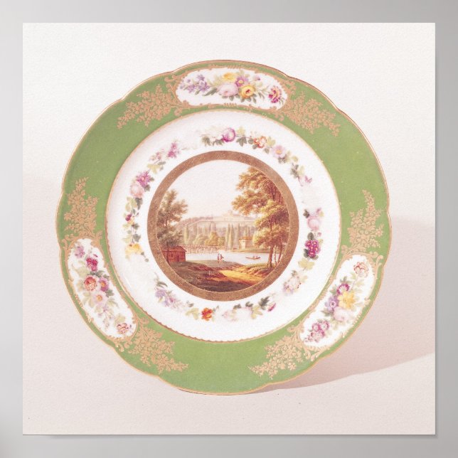 Tafel mit dem alten Pont de Sevres Poster (Vorne)