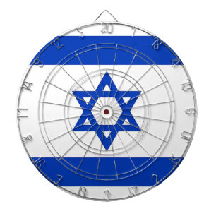 Tafel mit der Flagge Israels Dartscheibe