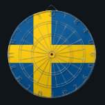 Tafel mit der Flagge Schwedens Dartscheibe<br><div class="desc">Mit unserem Dart-Board mit Schwedenflagge können Sie schwedische Stolz auf die Spielabend bringen! Dieses hochwertige Dartboard ist mehr als nur ein lustiger Zeitvertreib; es ist eine Feier des schwedischen Kulturerbes, ideal, um Ihrem Spielzimmer, Ihrem Büro oder Ihrem Freizeitraum eine kulturelle Touch hinzuzufügen. Die berühmte schwedische Fahne wird hervorgehoben angezeigt, was...</div>