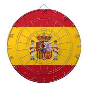 Tafel mit der Flagge Spaniens Dartscheibe