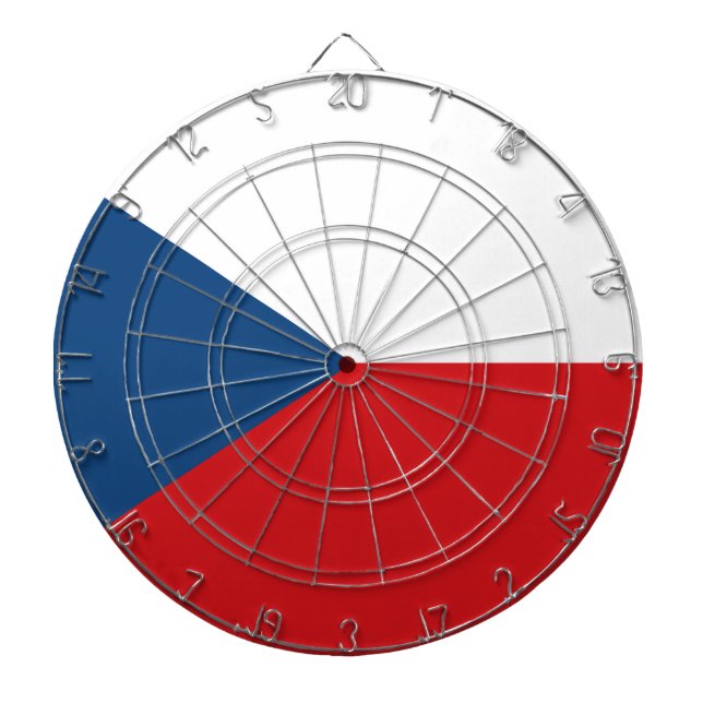 Tafel mit der Flagge Tschechiens Dartscheibe (vorne)
