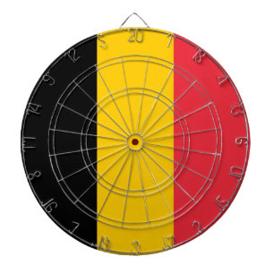 Tafel mit Flagge Belgiens Dartscheibe