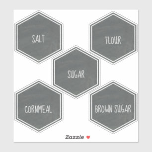 Tafel mit Inspiriertem Küchenkanister-Etikett Aufkleber