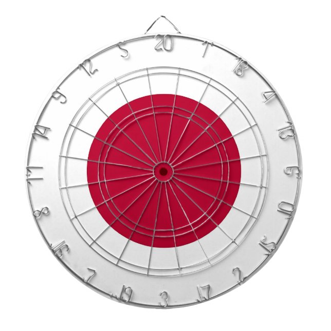 Tafel mit japanischer Flagge Dartscheibe (vorne)