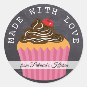 Tafel mit Liebe aus der Küche von Runder Aufkleber