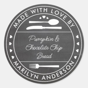 Tafel mit Liebe-Essgeschenk Runder Aufkleber