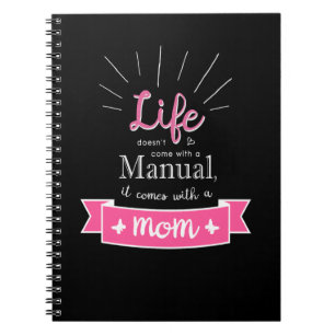 "Tafel" Notizbuch mit einem Zitat für Mama Notizblock