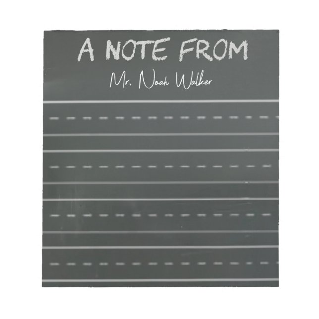 Tafel-Notizen Notizblock (Vorderseite)