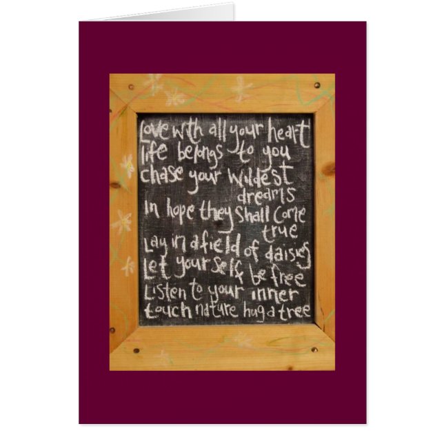 Tafel-Poesie (Vorne)