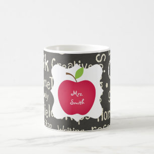 Tafel-roten Apple-Lehrers Kaffeetasse
