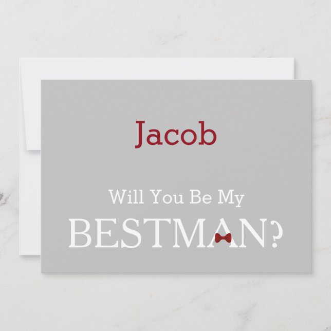 Tafel sind Sie mein Bestman? Einladung (Vorderseite)