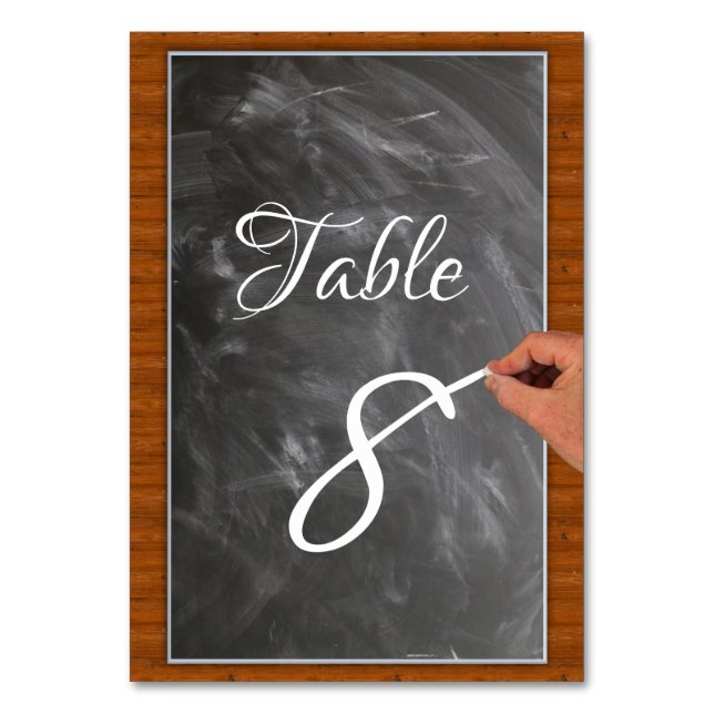 Tafel Tischnummer (Vorderseite)