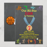 Tafel trägt Geburtstags-Einladung zur Schau