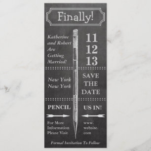 Tafel Vintag Save the Date mit Fahne