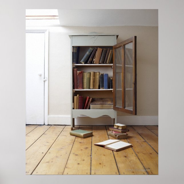 Tafel voller Bücher. Poster (Vorne)