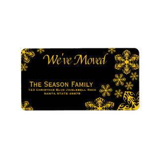 Tafel "We ve move" Weihnachtslabel Adressaufkleber