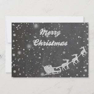 Tafel-Weihnachten Vintage Weihnachtsmann-Schlitt Feiertagskarte