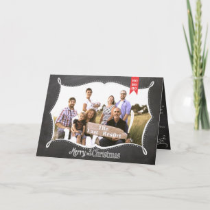 Tafel Weihnachtsgrüße Familienfoto Karte