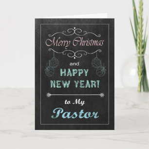 Tafel-Weihnachtskarte für Pastor Feiertagskarte