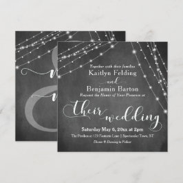 Tafel, Weiß-Leuchtzeichen, Kalligrafie Hochzeit Einladung