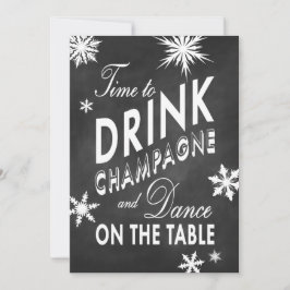 Tafel-Zeit, Champagne-Feiertag zu trinken laden Einladung