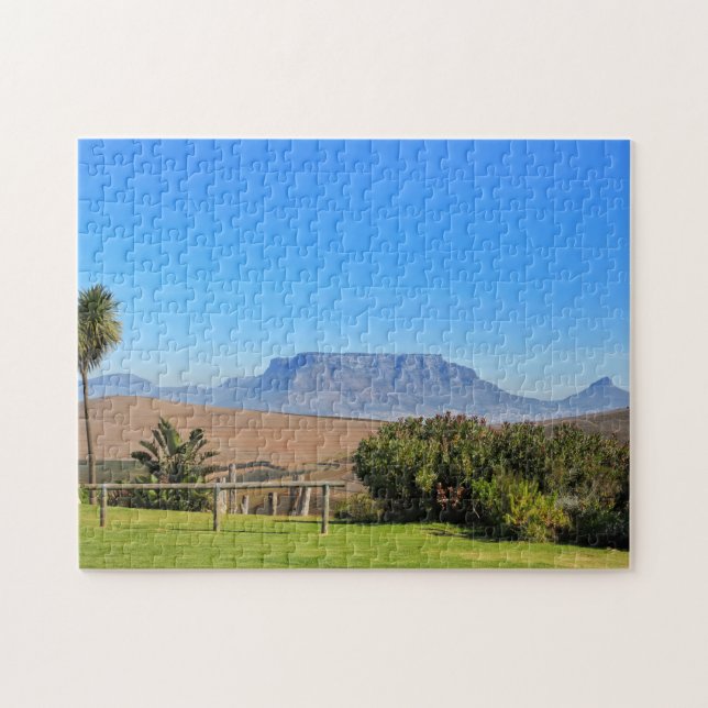 Tafelberg Blick Gras in Kapstadt Puzzle (Horizontal)