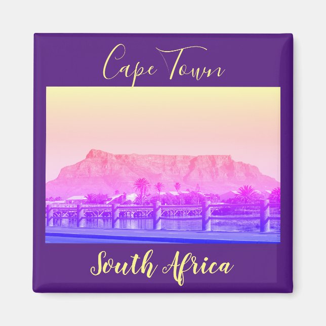Tafelberg Cape Town Aussicht Landschaftsmagnet Magnet (Vorne)