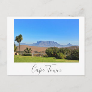 Tafelberg Cape Town Blick Graslandschaft Postkarte