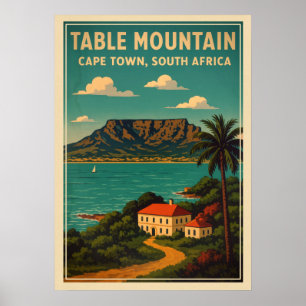 Tafelberg Kapstadt - Südafrika V01 Poster