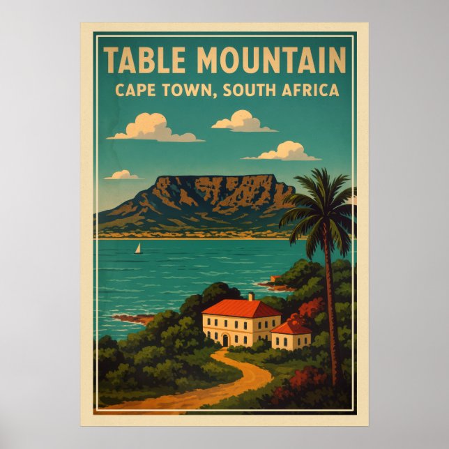 Tafelberg Kapstadt - Südafrika V01 Poster (Vorne)